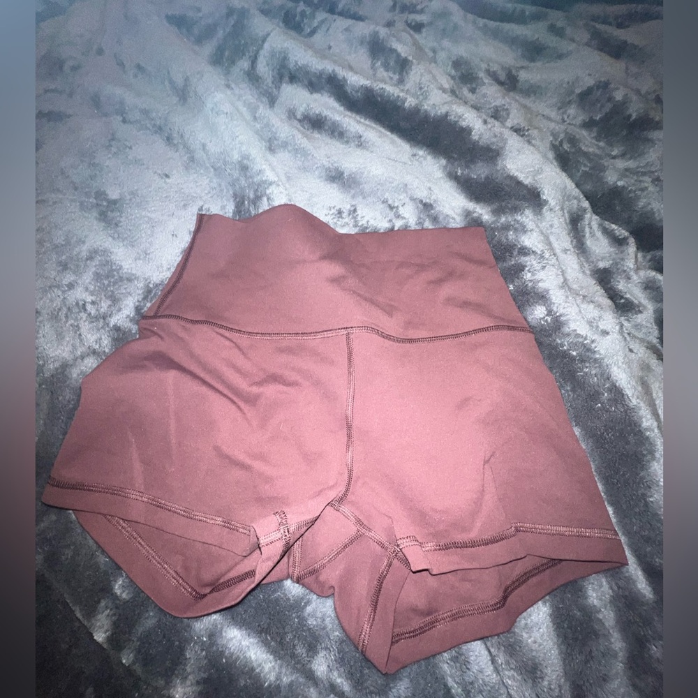 Mauve CRZ yoga biker shorts 3”